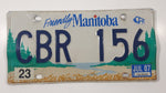 2007 Friendly Manitoba Blue Bison Metal Vehicle License Plate Tag CBR 156