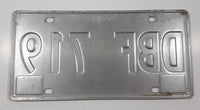 2001 Friendly Manitoba Blue Bison Metal Vehicle License Plate Tag DBF 719