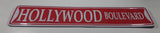 Hollywood Boulevard Red and White 5" x 24" Embossed Metal Sign