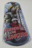 The 3 Legends Legends Love Lunkers Thermometer 5" x 17 1/4" Metal Fishing Sign