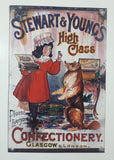 Stewart & Young's High Class Confectionery Glasgow & London Please Everyone 7 3/4" x 11 3/4" Heavy Metal Sign