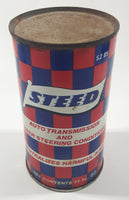Vintage Steed Auto Transmission And Power Steering Conditioner 11 Fl. Oz. 4 3/4" Metal Can Full Never Opened