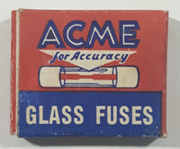 Vintage ACME For Accuracy Glass Fuses 1 AG-6 Amp Small Box with 5 New Fuses