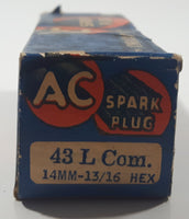 Vintage 1950s AC Spark Plug with Coralox Insulator 43 L Com. 14mm-13/16 Hex In Box