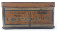 Vintage Edison Mazda Lamps For Your Car The Handy Kit Of Spares Tin Metal Container