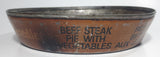 Vintage Smedler's Beef Steak Pie With Vegetables 6" Tin Metal Container