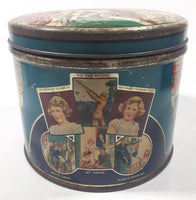 Antique Huntley and Palmers Balmoral Biscuits 1937 Coronation King George VI Queen Elizabeth The Queen Mother Tall Tin Metal Container