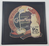 Vintage Cream Top In Modern Bottles Rich Whole Milk Authorized Dealer Cardboard Advertising Sign in 12 1/4" x 12 1/4" Black Frame