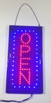 OPEN Sign Bright Blue and Red LED 9 3/4" x 19" Animated Sign