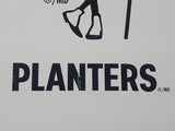Vintage Original Planters Mr. Peanut 7" x 16" Porcelain Enamel Metal Store Display Rack Sign