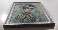 Vintage DAC NY No. 6 1960s John Frederick Lloyd Strevens Victorian Woman In Floral Hat 13" x 16" Framed Painting Litho Print