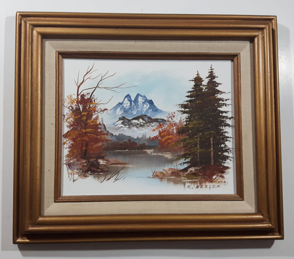 Vintage Original R. Berger 9 3/4" x 11 3/4" Framed Oil Painting