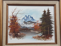 Vintage Original R. Berger 9 3/4" x 11 3/4" Framed Oil Painting