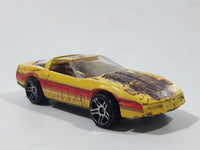 2006 Hot Wheels 1980 Corvette Yellow Die Cast Toy Car Vehicle