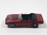 2007 Hot Wheels '69 Camaro Convertible Metalflake Dark Red Die Cast Toy Car Vehicle