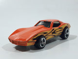 1998 Hot Wheels Tattoo Machines Corvette Stingray Orange Die Cast Toy Car Vehicle