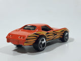 1998 Hot Wheels Tattoo Machines Corvette Stingray Orange Die Cast Toy Car Vehicle