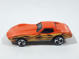 1998 Hot Wheels Tattoo Machines Corvette Stingray Orange Die Cast Toy Car Vehicle