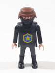 1992 Geobra Playmobil Police Officer with Gas Mask 2 7/8" Tall Toy Figure