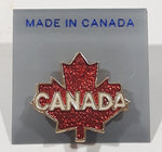 Canada Maple Leaf Red Enamel Metal Lapel Pin On Card