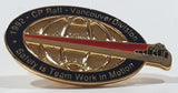 1992 Canadian Pacific C.P. Rail Vancouver Division Safety is Team Work in Motion Enamel Metal Lapel Pin