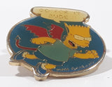 1990 20th Century Fox Film Corp The Simpsons Bart Simpson Go For It Dude!! Metal Lapel Pin