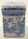 Grumbridge, Bedford, England Blue Willow Pattern 3 1/8" Tall Metal Tea Tin Container