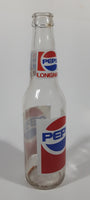 Vintage Pepsi Cola Long Neck 9" Tall 355mL Clear Glass Bottle