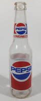 Vintage Pepsi Cola Long Neck 9" Tall 355mL Clear Glass Bottle