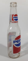 Vintage Pepsi Cola Long Neck 9" Tall 355mL Clear Glass Bottle