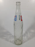 Vintage 1970s Pepsi-Cola Pepsi One Pint 16 Fl oz 473mL 11 1/4" Clear Glass Money Back Bottle