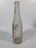 Vintage 1940s Pepsi Cola Embossed 12 Fl Oz 9 3/4" Tall Clear Glass Bottle