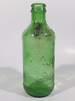 Vintage 1960s 7up "You Like It" "It Likes You" 10 Fl oz 6 1/4" Tall Stubby Embossed Green Glass Beverage Bottle