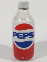 Rare Vintage Pepsi Cola 250mL 5 3/4" Tall Glass Bottle with Foam Label and Cap