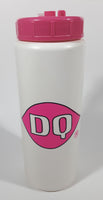 Rare Vintage Pepsi DQ Dairy Queen Pink and White 9" Tall Plastic Travel Drinking Bottle with Lid