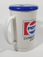 Vintage Pepsi Comeback Cup 6 1/2" Tall Plastic Travel Mug Cup with Lid