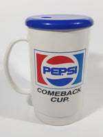 Vintage Pepsi Comeback Cup 6 1/2" Tall Plastic Travel Mug Cup with Lid