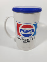 Vintage Pepsi Comeback Cup 6 1/2" Tall Plastic Travel Mug Cup with Lid