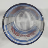 Vintage Pepsi Blue and Red Stained Glass Style 4 1/4" Tall Glass Cup