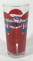 Vintage Pepsi Red and Blue 6 1/2" Tall Glass Cup