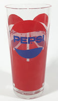 Vintage Pepsi Red and Blue 6 1/2" Tall Glass Cup