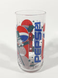 Vintage Pepsi Christmas Winter Snowman 5 3/4" Tall Glass Cup