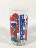 Vintage Pepsi Christmas Winter Reindeer 5 3/4" Tall Glass Cup