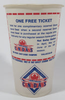 Rare Vintage Pepsi Cola Vancouver Canadians 1989 Pacific League Champions Take Me Out To A Ballgame 5 1/4" Tall Wax Paper Cup