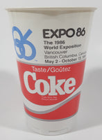 Rare Vintage Coca Cola Coke Expo 86 Vancouver 5" Tall Plastic Cup