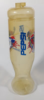 Rare Vintage Pepsi Cola Guitar and Rock Star 10 1/2" Tall Plastic Contour Bottle