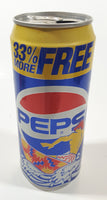 1990s Pepsi Cola Limited Edition Cool Cans 33% More FREE Surfer Themed 16 FL oz (1 Pt) 473mL 6 1/4" Tall Aluminum Metal Pop Can