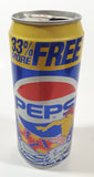 1990s Pepsi Cola Limited Edition Cool Cans 33% More FREE Surfer Themed 16 FL oz (1 Pt) 473mL 6 1/4" Tall Aluminum Metal Pop Can