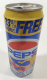 1990s Pepsi Cola Limited Edition Cool Cans 33% More FREE Surfer Themed 16 FL oz (1 Pt) 473mL 6 1/4" Tall Aluminum Metal Pop Can