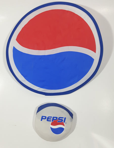 Rare Pepsi 9 1/4" Folding Canvas Frisbee with Pouch
